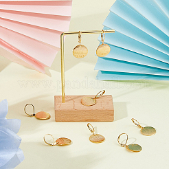 4 пара серег с застежкой-русалкой из латуни EJEW-HS00002