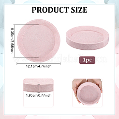 Bandejas organizadoras de joyas de terciopelo redondas&nbsp;ODIS-WH0030-326A