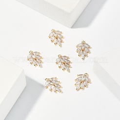 Латунные микро проложить кубического циркония подвески X-KK-S348-502-NF