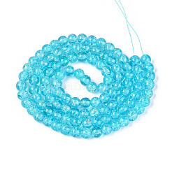 Прозрачные стеклянные бусины с кракле&nbsp;CCG-Q001-8mm-06-A