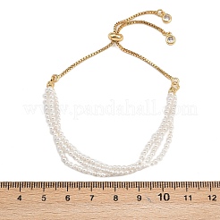 Латунные браслеты-слайдеры с цепочкой-коробкой BJEW-D366-01G