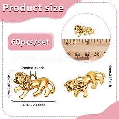 60 pièces pendentifs en alliage de style tibétain&nbsp;TIBEP-GA0001-09AG