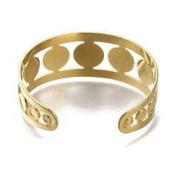 Ионное покрытие(ip) 304 нержавеющая сталь манжета кольцо для женщин&nbsp;RJEW-U025-05G