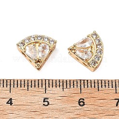 Латунные микро проложить кубического циркония бусы KK-A259-10G