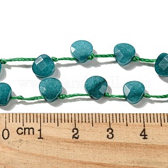 Нити из синтетических бирюзовых бусин X-G-F513-02A-01