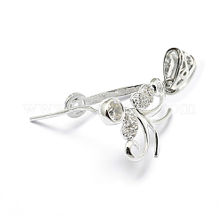 Антикоррозийное родиевое покрытие 925 стерлинговое серебро микропаве кубические цирконии подвески баилы&nbsp;STER-P034-56P