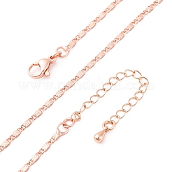 Латунных звено цепи ожерелья&nbsp;NJEW-D302-11RG