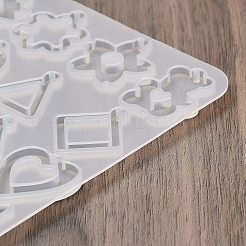 動物のイヤリングペンダント DIY シリコン型  レジン型  UVレジン用  エポキシ樹脂工芸品作り  透明  110x129x4mm  内径：19~28x13~26.5mm  穴：2mm&nbsp;DIY-Q033-04C