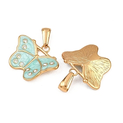 Подвески из нержавеющей стали 304 со стразами&nbsp;STAS-P438-08G