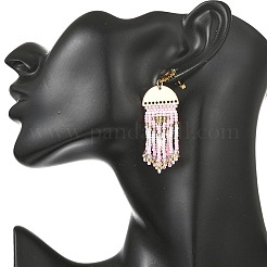 Orecchini lampadario in ottone da donna&nbsp;EJEW-MZ00757-02