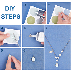 120 шт. 4 прозрачных стеклянных кабошона в форме капли GGLA-PH0001-33