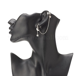 Асимметричные серьги из сплава луны и звезды EJEW-JE04888-02