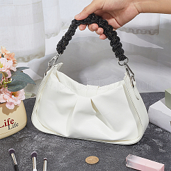 1 poignée de sac en cordon tressé orné de strass&nbsp;DIY-PH0036-47B