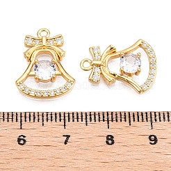 Рождественская тематика латунные подвески с прозрачным кубическим цирконием KK-T073-02G
