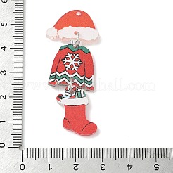 Большие акриловые подвески с рождественским принтом MACR-F086-03A