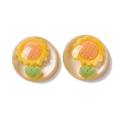 Cabochon in resina floreale trasparente&nbsp;RESI-G034-B03