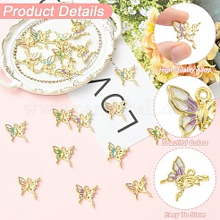 20pcs 4 pendentifs en alliage de couleurs&nbsp;ENAM-YW0009-41