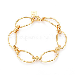 Латунь цепи браслеты BJEW-N032-01G