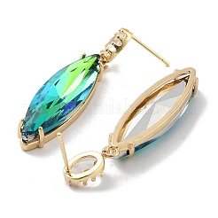 Серьги-гвоздики из латуни светлого золота с подвесками&nbsp;EJEW-Q800-42KCG