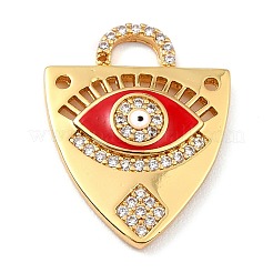 Латунные микропаве прозрачные подвески с фианитом ZIRC-I054-21G