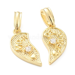 Pendentifs en laiton et zircone cubique pour la fête des mères&nbsp;X-KK-E790-04G