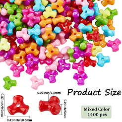 1400 шт. Непрозрачные акриловые бусины&nbsp;MACR-PA0001-43