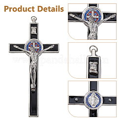 Большие подвески с эмалью из цинкового сплава&nbsp;PALLOY-WH0816-046P-B