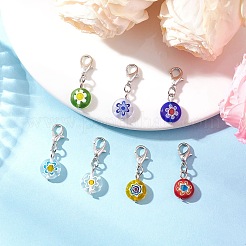 Подвесные украшения ручной работы в стиле миллефиори&nbsp;HJEW-JM04312