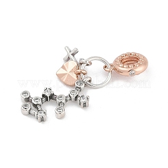 Латунные подвески с кубическим цирконием европейские бусины KK-Q015-01K