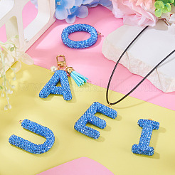 5 Stück 5 Stile handgemachte große Anhänger aus Polymer Clay mit Strassen&nbsp;FIND-BT0001-39F