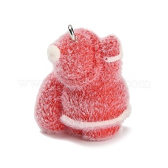 Рождественские подвески из непрозрачной смолы с эффектом флокирования&nbsp;LS-RESI-C064-01A