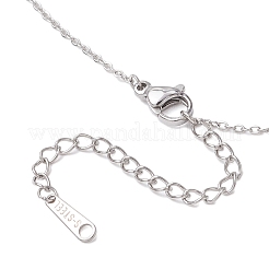 Ожерелья с подвесками из прозрачного кубического циркония и цветочной латунью NJEW-JN05287