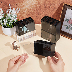 Прямоугольная штабелируемая пластиковая витрина для минифигурок&nbsp;ODIS-WH0043-60A