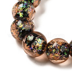 Нити стеклянных бусин из дихроичной фольги ручной работы DICH-U001-05A