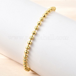 Латунные круглые бусины слайдер браслеты для женщин BJEW-D317-13A-G