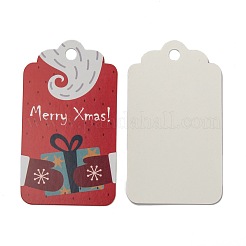 Tarjetas de exhibición del cordón del papel de Kraft del tema de la Navidad del rectángulo&nbsp;CDIS-K003-02D