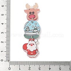 Большие акриловые подвески с рождественским принтом&nbsp;LS-MACR-F086-03B