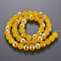 Chapelets de perles en verre peint par pulvérisation&nbsp;GGLA-S058-001C-02