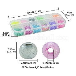 576шт 12 цвета стеклянный бисер SEED-FS0001-25