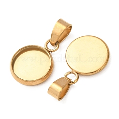 Pendentifs cabochons en acier inoxydable 304&nbsp;STAS-L282-010G-03