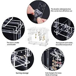 Собранные прозрачные акриловые подставки для сережек EDIS-WH0021-12
