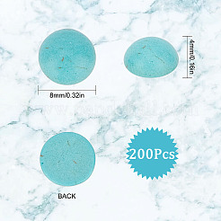 Окрашенные синтетические бирюзовые кабошоны&nbsp;TURQ-SC0001-05A