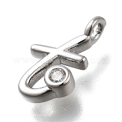 Pendentifs avec zircon cubiques à micro-pavés en laiton&nbsp;KK-B132-12P-T