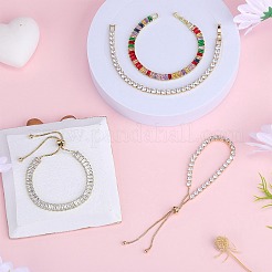 4шт. 4 стильных теннисных браслета с цирконием. BJEW-SZ0002-66G