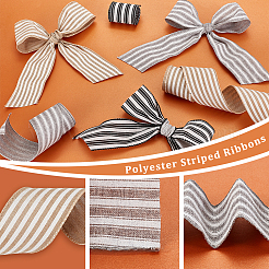 3 рулон двухцветных полиэстеровых полосатых лент OCOR-GA0001-87