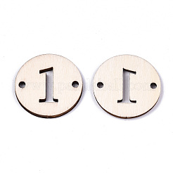Connettori di collegamento in legno di pioppo naturale non finito&nbsp;WOOD-S045-138B-1