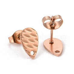 Ионное покрытие (ip) 304 нержавеющая сталь гвоздики фурнитура для сережек&nbsp;STAS-O119-30RG