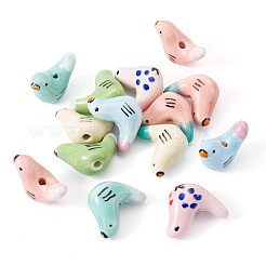 14шт 7 цвета фарфоровые бусины ручной работы&nbsp;PORC-TA0001-18