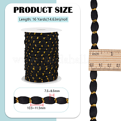 16 ярд полиэстеровой ленты в форме фонаря&nbsp;AJEW-BC0009-53A