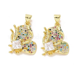 Colgante micropavé cubic zirconia de latón&nbsp;ZIRC-I063-30B